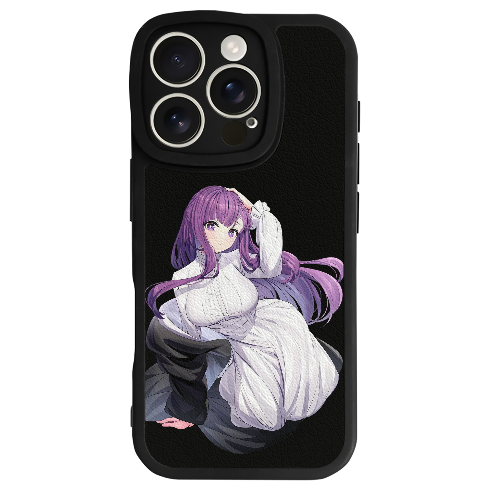 （画像用） 葬送のフリーレン Frieren 【iPhone 16シリーズ対応】シリコンスマホケース（レザー調） 材質：シリコン